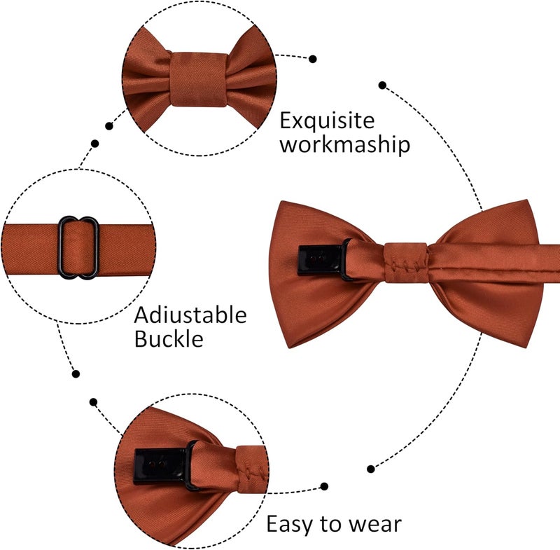 Branduce Adjustable Baby Boy Pre-tied Bow Tie and Suspenders Set Kids Y Back Suspenders with 4 Strong Clips - Image 4